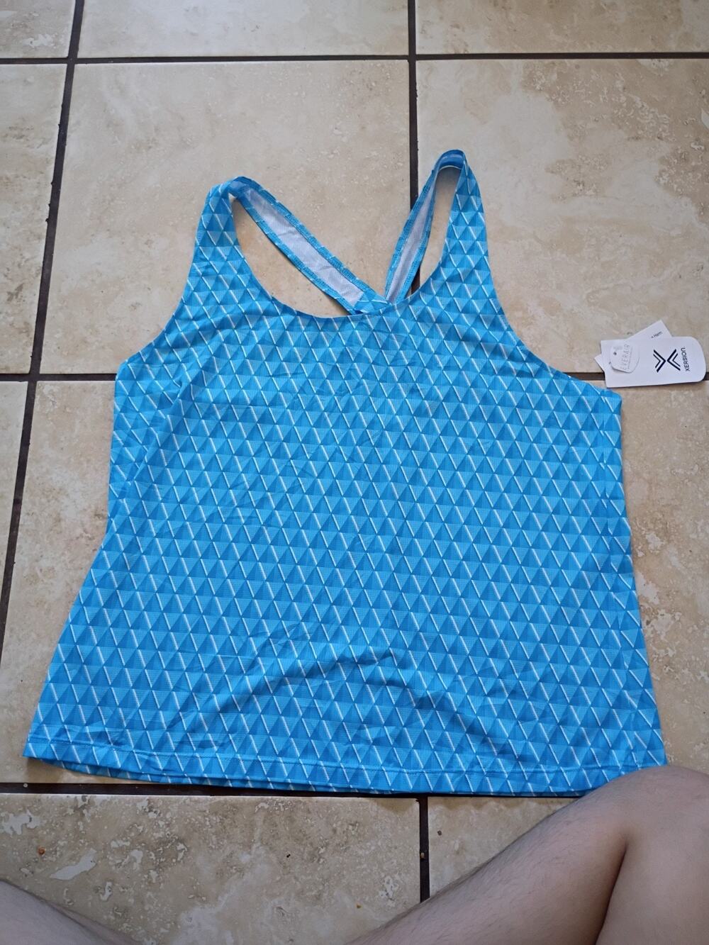 Xersion Womens Thank Top Breathable Small Blue